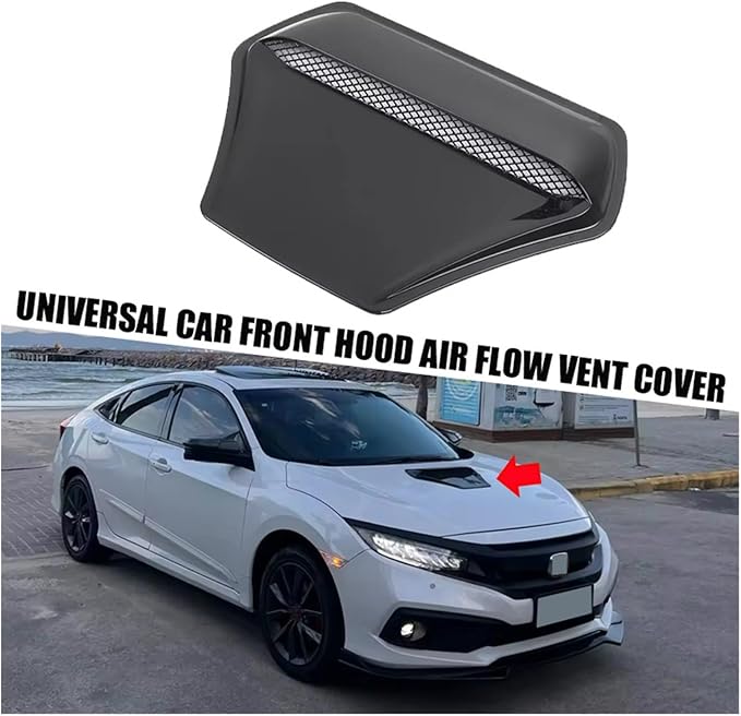 Compatible With BMW E60 E36 F10 F30 Compatible With Golf 5 6 7 Mk7 Compatible With Fiat 500 Universal Car Front Hood Air Flow Ve(Carbon Look)