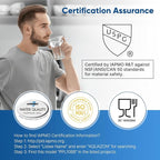 PUREPLUS 5 Micron 10" x 4.5" Whole House Pleated Sediment Filter for Well Water, Replacement Cartridge for GE FXHSC, Culligan R50-BBSA, Pentek R50-BB, DuPont WFHDC3001, W50PEHD, GXWH40L, 4Pack