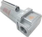 1/2" NPT HEAVY DUTY Industrial Grade Particulate Filter/Water Trap For Air Compressor Compressed Air Lines, 5u With Metal Bowl (MANUAL DRAIN)