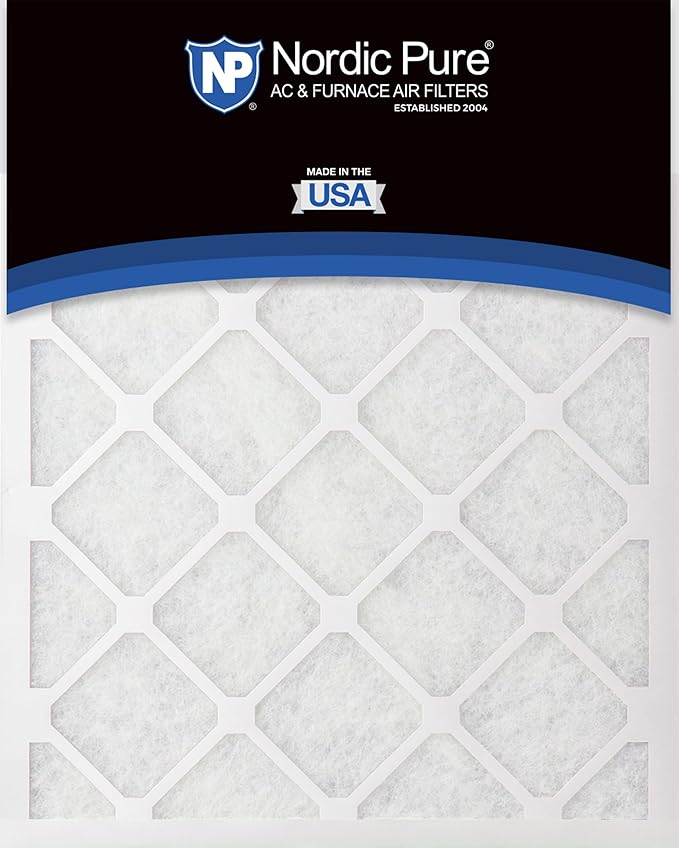 Nordic Pure 20x25x1 (Actual Size: 19 1/2 x 24 1/2 x 3/4) Poly Green MERV 6 AC Furnace Air Filters – Reduces Dust, Pollen, Pet Dander & Allergens – 24-Pack