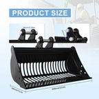 24-inch / 600-millimeter Screen Bucket, Excavator Accessory, Suitable for AGT and Other Chinese mini excavators, Used as a Filtering Frame Screen Bucket for Filtering and Sorting Materials.