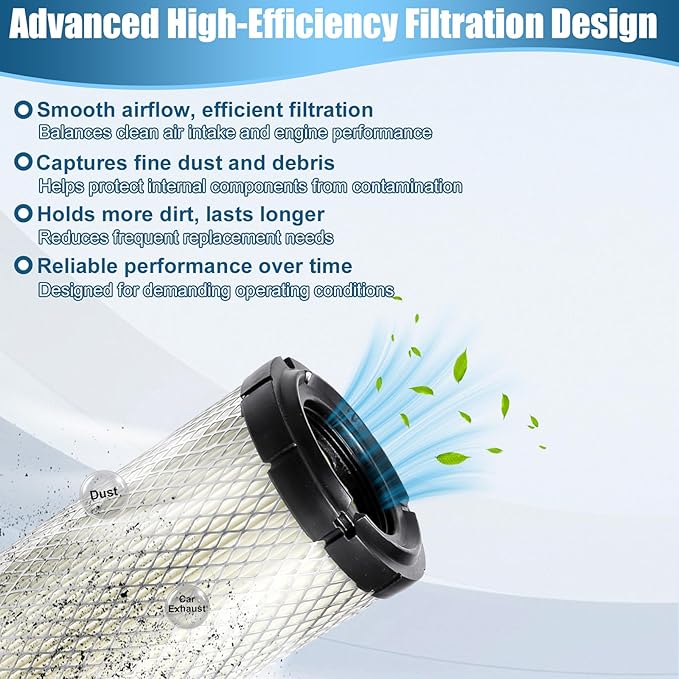 P822768 Air Filter/Air Cleaner Element Compatible with Donaldsonn Baldwinn RS3988 P772579 Fletguardd AF25436 Luberfinerr LAF8143 WIXX 46489 FRAMM CA9246 AM129028 Kubota R1401-42280 129062-12560