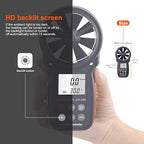BTMETER BT-100 Handheld Anemometer, Digital Wind Speed CFM Meter Gauge Air Flow Velocity Tester for HVAC Shooting Drone, Wind Chill, 14℉-113℉ Wind Temperature