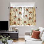2 Panel Kitchen Cafe Curtains, Desert Sand Camel Sunlight Filtering Nature Air Through, Home Decor Window Covering Tier Curtains for Living Room 104W x 52L inch Summer Tropical Animals Vintage Beige