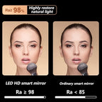 Irregular Bathroom Mirror with 3 Colour LED Light, Wall Mounted Makeup Mirror with Touch Switch and Demister Pad, Energy-Saving LED Smart Mirrors, Dimmable(A,23.6 * 35.4in/60 * 90cm)