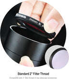Astromania Telescope Moon Filter 2 Inch, Moon Skyglow Filter Reduces Moon Glare and Enhances Lunar Crater Details, Eyepiece Accessory for Astronomy Beginner, Works with Telescope Accepts 2" Eyepieces