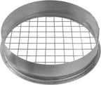 Repa Market Ø6 Inch Duct Cover – Galvanized Steel Round Duct Cap with Mesh Screen – HVAC Exhaust or Intake Vent – Exterior Pipe Air Outlet – Spiral Ventilation Ducting Metal End Plug
