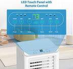 Portable Air Conditioners 10,000 BTU, Quiet Operation with Remote Control, Cools Rooms Up to 450 Sq. Ft, Portable AC Unit for Office Dorm Rooms, White