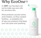 Shell Cleaner by EcoOne | All-Natural, Fragrance-Free Spa & Hot Tub Surface Cleaner | Hot Tub Shell Cleaner Removes Scum, Grime, & Stains | Foam-Free Spray-and-Wipe Hot Tub Cleaner, 32 Oz