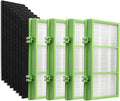 DerBlue Replacement True HE-PA Filter Compatible with Holmes AER1 Series Including 4pcs Filters and 8pcs Pre Filters Replacement Parts # HA-PF300AH-U4R, HAP242-NUC