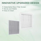 2-Pack 20"x20" Gable Vent - Premium Aluminum，Filter Screen for Removable, Ideal for Gables, Sheds, and Attics - Vent Opening 18"x18" - Boost Ventilation and Guard Against Moisture