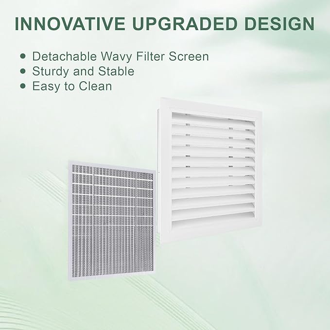 18"x24" Gable Vent - Premium Aluminum，Filter Screen for Removable, Ideal for Gables, Sheds, and Attics - Vent Opening 16"x22" - Boost Ventilation and Guard Against Moisture