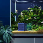 Pure Cube Water Trough Filter - Fish Tank Kit with Activated Carbon, Super Strong Honeycomb Aquarium Filter Media for Small Fish Tanks, Ponds & Livestock Water Purification (1PC, Blue)