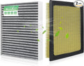 Engine & Cabin Air Filter for 19-26 Subaru Ascent 2.4L/18-22 Subaru Crosstrek 2.0L/21-22 Crosstrek 2.5L Air filter for Car Replacement 72880FL00A 16546AA16A Automotive Accessories