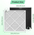 Activated Carbon/MERV-13 Filter Replacement Set, 16x16x1 inch High-Efficiency Replacement Filter for Commercial 550 Air Scrubber & Purifiers (Pack of 5)