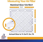 Filter King 12x18x1 Air Filter | 6-PACK | MERV 13 HVAC Pleated A/C Furnace Filters | MADE IN USA | Actual Size: 11.5 x 17.5 x .75"