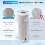 iSpring WSP-200SL Reusable Whole House Spin Down Sediment Water Filter, Siliphos Helps Prevent Scale and Corrosion, 1" MNPT + 3/4" FNPT, 200 Micron