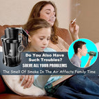 Personal Smoke Air Filter - Replaceable Filter,Suitable for Capturing Smoke and Removing Odors in Cars, Offices and Bedrooms, Durable for 500 Times of Use, Easy Breathing(Black White)