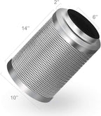 iPower 6" Air Carbon Filter with Australia Virgin C for Inline Duct Fan, Grow Tent, Odor Scrubber Control, Hydroponics, Prefilter Included, 6", Reversible Flange