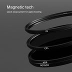 Urth 72mm 4-in-1 Magnetic Lens Filter Kit (Plus+) -UV, CPL, Neutral Density ND8, ND1000, Multi-Coated Optical Glass, Ultra-Slim Camera Lens Filters