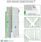 16x25x1 Air Filter 4 Pack, MERV 8 Pleated Dust Defense Air Filters Replacement Air Conditioner HVAC AC Furnace Filter, Durable and Lightweight
