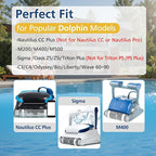 4 Pack Ultra Fine Filters Compatible with Dolphin Nautilus CC Plus (Not for Nautilus CC), Nautilus CC Supreme, M200/M400/M500, Part # 9991432-R4, Pleated Pool Cleaner Replacement Part