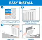 LotFancy 10x20x1 Air Filter MERV 13 6-Pack, Electrostatic Pleated HVAC Furnace Air Filter, Captures Pet Dander Smog Smoke, Actual Size: 9.75"x19.75"x0.75"