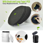 7.25 inch Compost Filters for Countertop Bin Saiqiang 12Pack Charcoal Filter for Kitchen Compost Bin Pail Replacement Filter Carbon Round Charcoal Filters for Compost Bucket