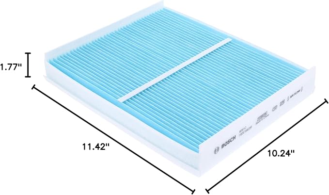 BOSCH 6081C HEPA Cabin Air Filter - Compatible with Select Ford Expedition, F-150, F-150 Lightning, F-250 , F-350 , F-450, F-550 Super Duty; Lincoln Navigator