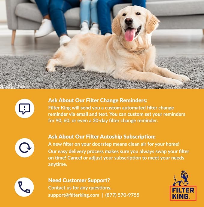 Filter King Air Filters 19.75x23.75x1 | 4-PACK | MERV 13 HVAC Pleated AC Furnace Filters | Air Purifier | Replacement Filters for Clean, Healthy & Fresh Environment | MADE IN USA