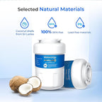 Waterdrop 𝐀𝐥𝐤𝐚𝐥𝐢𝐧𝐞 WD-F13 Replacement for GE® MWF®, SmartWater® MWFP, MWFINT, MWFA, GWF, HDX FMG-1, GSE25GSHECSS, WFC1201, RWF1060, 𝐄𝐧𝐡𝐚𝐧𝐜𝐞𝐬 𝐩𝐇 Refrigerator Water Filter