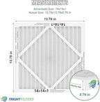 14x14x1 Air Filter 6 Pack, Durable MERV 8 Pleated Home HVAC AC Furnace Filters, Lightweight Compact Air Conditioner Filter Replacement