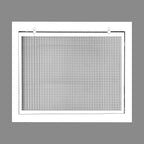 HVAC Premium 20" x 14" Cube Core Eggcrate Return Air Filter Grille for 1" Filter - Aluminum - White [Outer Dimensions: 22.5" x 16.5"]