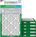 Filterbuy 18x30x2 Air Filter MERV 8 Essential Dust & Allergy Defense (6-Pack), Electrostatic Pleated HVAC AC Furnace Filters Replacement, Made in USA (Actual Size: 17.50 x 29.50 x 1.75)