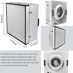 HEPA H14 Filtration Laminar Flow Hood,FFU,Updated Fan Filter Unit, Laminar Air Flow Hood (22.6”x22.6”110V), 100/ISO Class 5 Cleanliness, for laboratory/clean rooms/Mushroom with Safety Lock