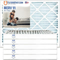 Filters Fast 24x24x2 Pleated Air Filter Merv 11, 2 inch AC Furnace Air Filters, Made in the USA, Actual Size 23.375x23.375x1.75, 6 Pack
