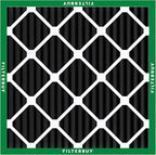 Filterbuy 25x25x1 Air Filter MERV 10 Odor & Allergy Defense with Activated Carbon (4-Pack), Electrostatic Pleated HVAC AC Furnace Filters Replacement, Made in USA (Actual Size: 24.50 x 24.50 x 0.75)