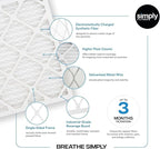 Simply 19x20x1 Air Filter, Merv 8, 6 Pack, For Home AC Furnace & HVAC (Actual Size: 18.75"x19.75"x0.75") DUST, Pet, & Allergy Control