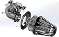 Big Sucker cone Air filter intake for harley air Cleaner Sportster Softail fatboy heritage dyna touring street road king Glide (Deep style -Black, Type A : For Sportster XL models)