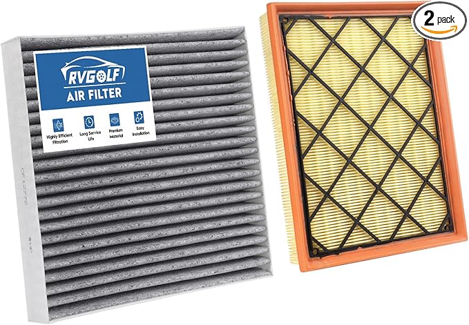 Engine+Cabin Air Filters Fit for 20-22 Ford Escape 2.0L, 22-24 Maverick 1.5L/2.0L(Not for Hybrid), 21-25 Bronco Sport 1.5L/ 2.0L Engine Air Filter Replace Car Accessories JX6Z9601A CF12772