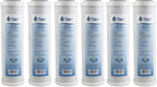 Tier1 5 Micron 10 Inch x 2.5 Inch | 6-Pack Whole House Carbon Block Water Filter Replacement Cartridge | Compatible with Pentek EP-10, 42-34373, 155531-43, CB-25-1005, MAXETW-975, Home Water Filter