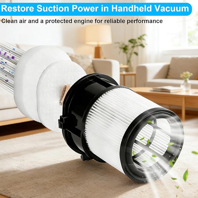 Filter for Shark IP3251 IP3253 IP3225 PowerDetect Clean & Empty Vacuum, 2 Post-Motor 2 Pre-Motor Filters for Handheld Vacuum, 2 HEPA 2 Foam & Felt 2 Odor Neutralizer Cartridge for Auto-Empty Dock