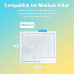 8 Pack Medium Fish Filter Cartridges Replacement Compatible with Aqueon QuietFlow LED PRO Power Size 10/E Internal Power 20 Filter/Zilla Size 20(Extra 4pcs Pads)