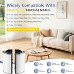 Upgraded 2-in-1 Replacement Filter Compatible with Dyson HP1 PC1 TP07 TP10 HP10 TP06 HP06 TP04 HP04 PH01 PH02 PH03 HP09 TP09 HP07 Air Purifier, 360°Combi Glass H13 True Hepa+ Activated Carbon Filter
