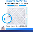 Filter King 19.25x21.25x1 Air Filter | 6-PACK | MERV 8 HVAC Pleated A/C Furnace Filters | MADE IN USA | Actual Size: 19.25 x 21.25 x .75"