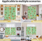 2 Panel Kitchen Cafe Curtains, Desert Camels Sunlight Filtering Nature Air Through, Home Decor Window Covering Tier Curtains for Living Room 104W x 90L inch Tropical Date Palm Trees Animal Green