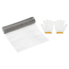 PATIKIL 40" L x 16" W Woven Wire Mesh, 16 Mesh 304 Stainless Steel Air Vent Filter Screen with Gloves for Window Security Vent Cover Filtration Animals Fence