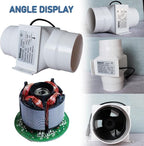 3 Inch Duct Fan Variable Inline Exhaust Blower 12V Extractor Fan 47Cfm Powerful Universal Silent Fan Filter Booster for Hydroponics Home Use (Color : Adjustable Speed, Size : 6w)