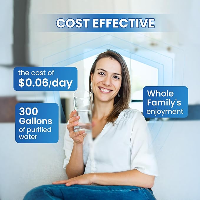 GOLDEN ICEPURE RWF0600A Refrigerator Water Filter Replacement for GE SmartWater MWFA, GWF, GWFA, FMG-1, WFC1201, GSE25GSHECSS, PC75009, 197D6321P006, Kenmore 9991, PC83879, 4PACK
