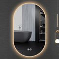 Irregular Bathroom Mirror with 3 Colour LED Light, Wall Mounted Makeup Mirror with Touch Switch and Demister Pad, Energy-Saving LED Smart Mirrors, Dimmable(C,23.6 * 47.2in/60 * 120cm)